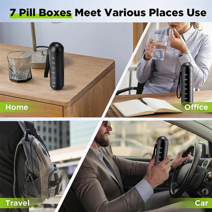 Aluminum Pill Organizer with Waterproof Silicone Gaskets and Modular Design for Travel