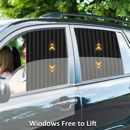 Magnetic Car Window Shades with UV Protection and Sliding Track System