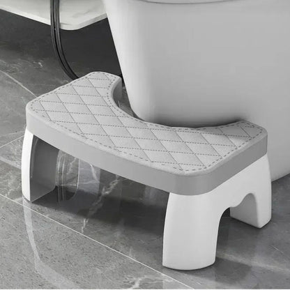 Toilet Squat Stool with Textured Grip and Curved Base Design