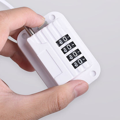 Password Protected Refrigerator Lock with Adjustable Strap and Adhesive Mount