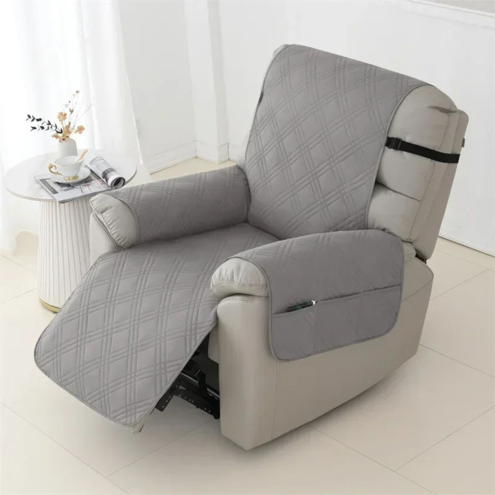 Waterproof Recliner Cover with Quilted Polyester and Pet Claw Resistant, Machine Washable