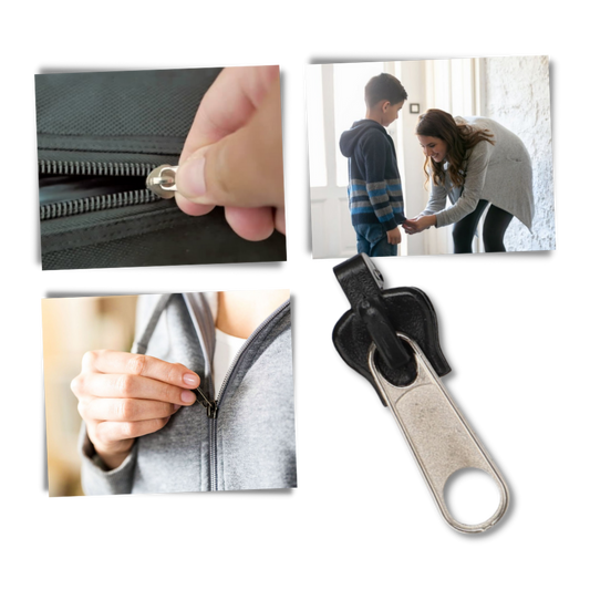 Zipper Slider Repair Set with 6 Sizes and Aluminum Metal Construction