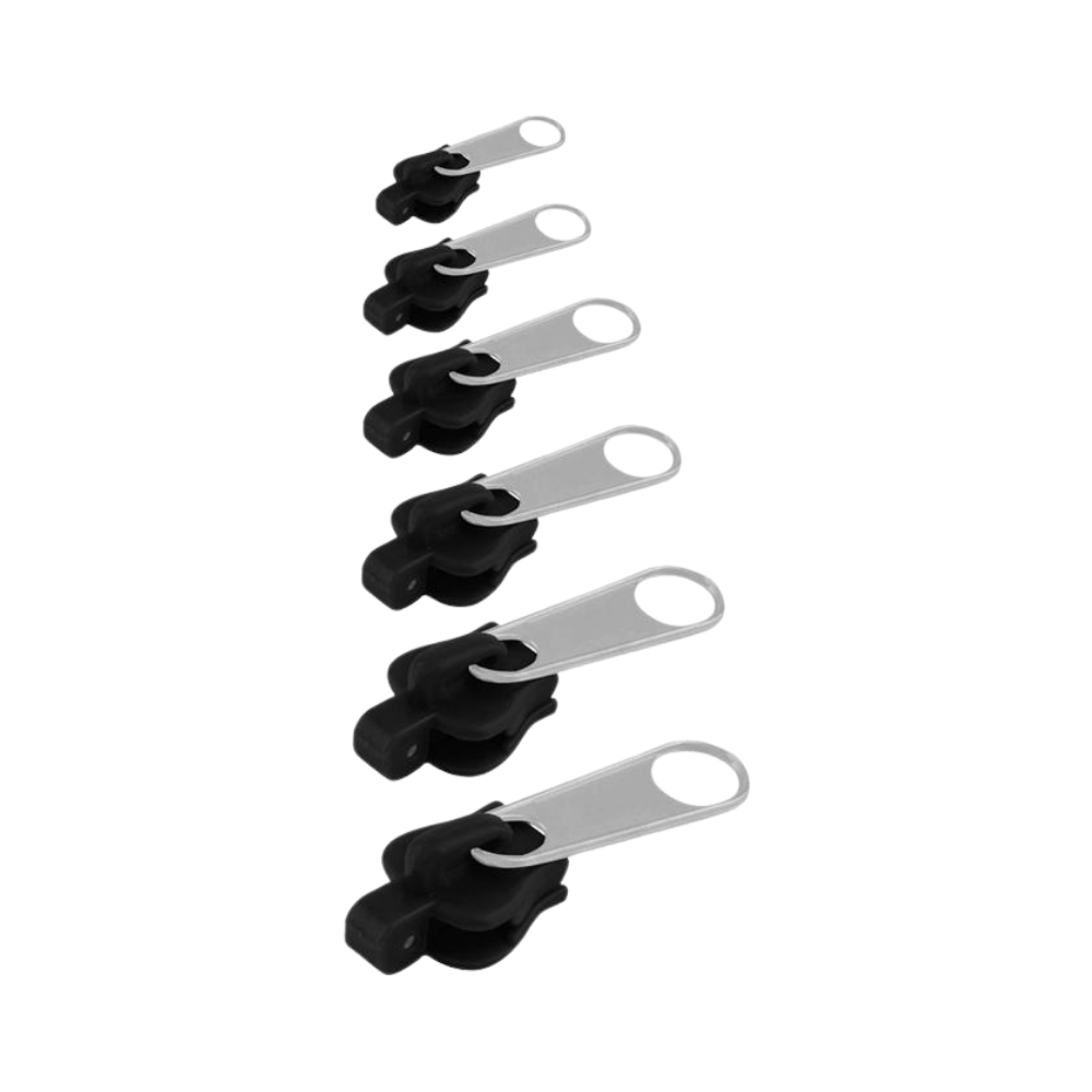 Zipper Slider Repair Set with 6 Sizes and Aluminum Metal Construction