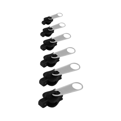 Zipper Slider Repair Set with 6 Sizes and Aluminum Metal Construction