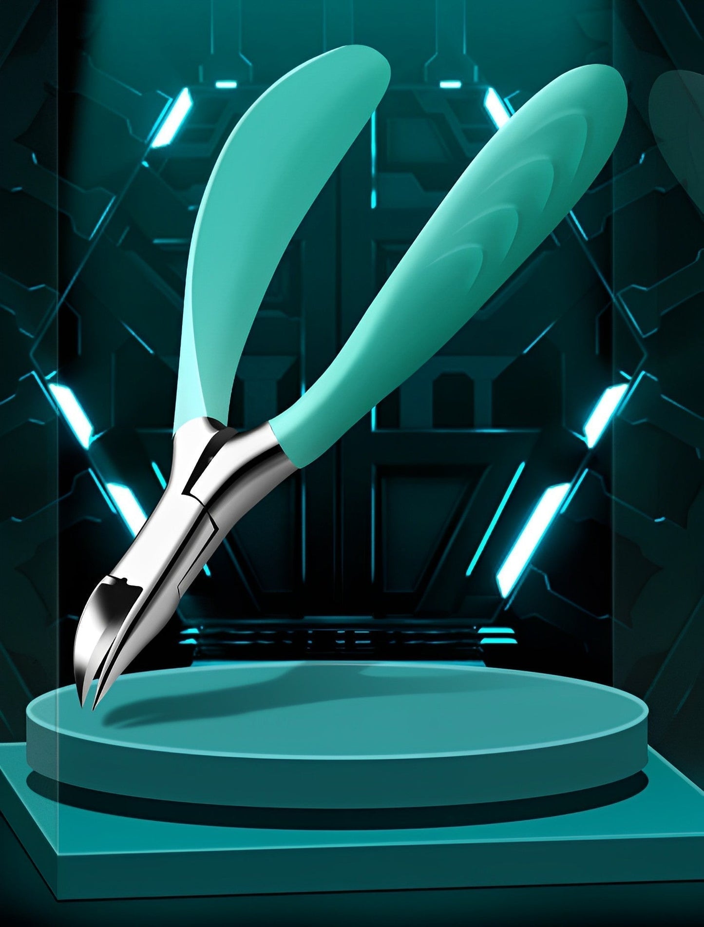 Curved Blade Toenail Clipper with Splash Guard and Ergonomic Grip for Thick Nails