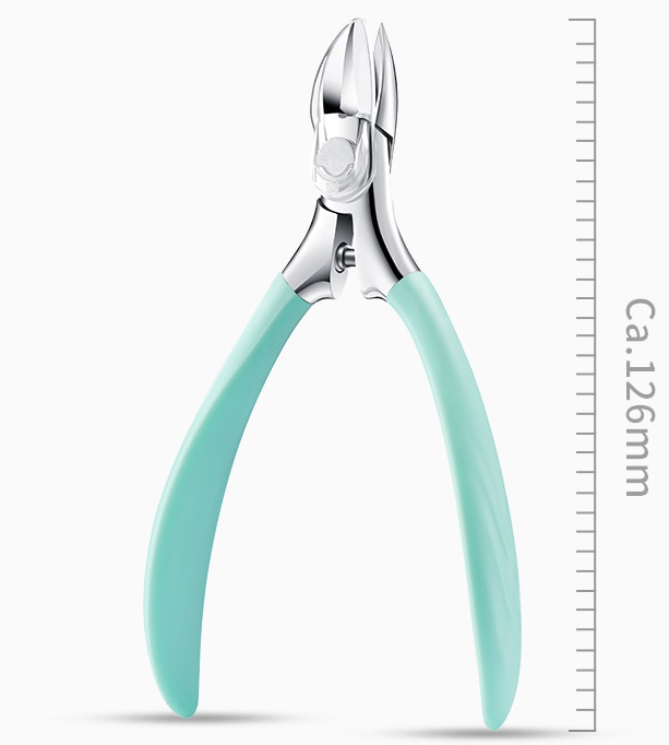 Curved Blade Toenail Clipper with Splash Guard and Ergonomic Grip for Thick Nails