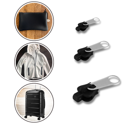 Zipper Slider Repair Set with 6 Sizes and Aluminum Metal Construction
