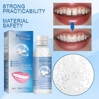 Moldable Tooth Repair Kit with Heat-Activated Polymer and Cold Setting