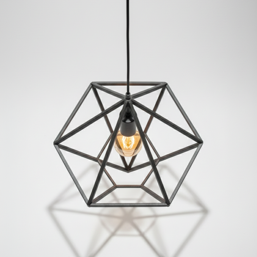 Black Angular Pendant Lamp