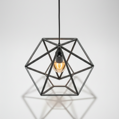 Black Angular Pendant Lamp