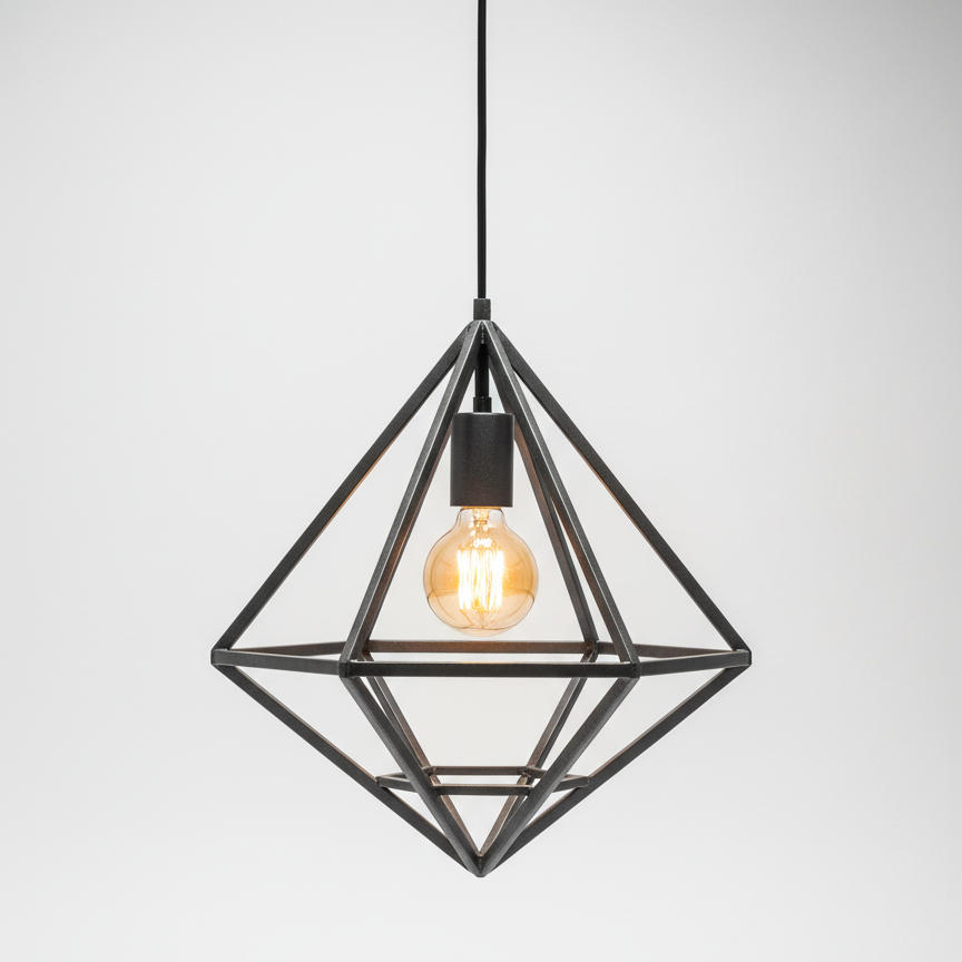 Black Angular Pendant Lamp