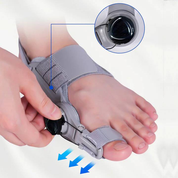 Adjustable Bunion Corrector with Silicone Cushioning and Heel Strap, Universal Size