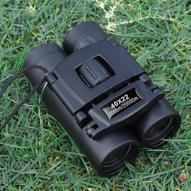 40x Binoculars with Diopter Adjustment and Compact Foldable Design, 2000m Range