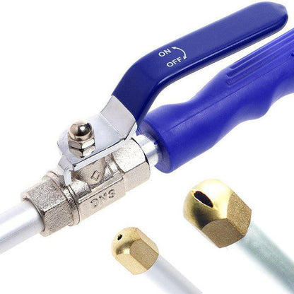 High Pressure Garden Hose Nozzle with Copper Tip and Adjustable Spray Patterns