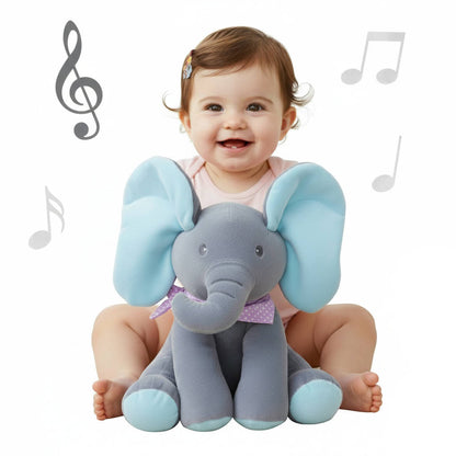 Interactive Plush Elephant with Peekaboo and Singing Modes for Toddlers