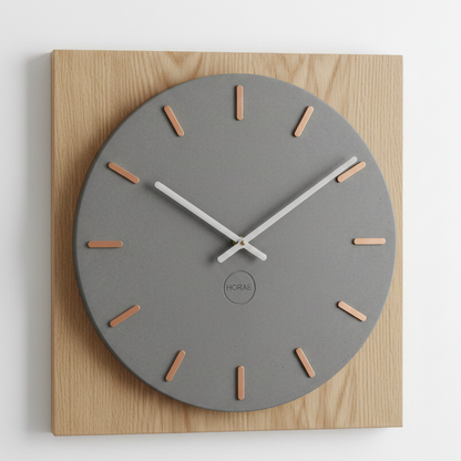 Geometric Gray Nordic Wall Clock