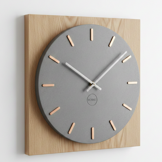 Geometric Gray Nordic Wall Clock