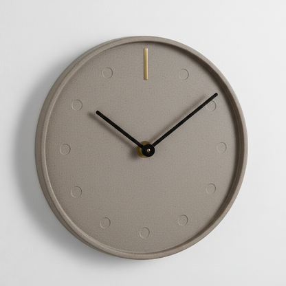 Gray Earthbound Ceramic Clock