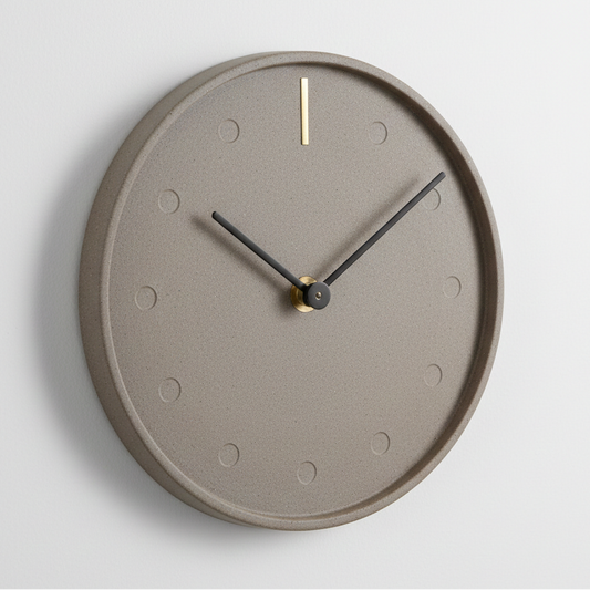 Gray Earthbound Ceramic Clock