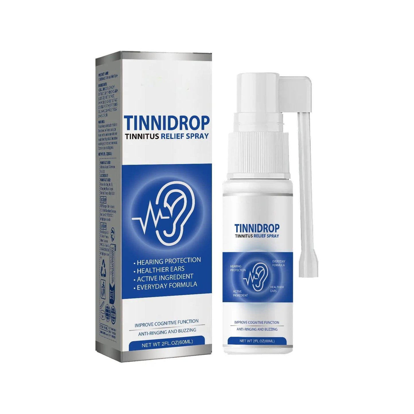 Botanical Ear Drops with Ginkgo Biloba and Mullein for Tinnitus Sound, 2 Pack