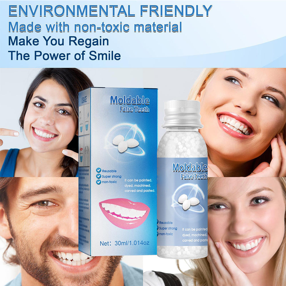 Moldable Tooth Repair Kit with Heat-Activated Polymer and Cold Setting
