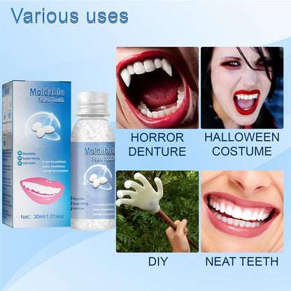 Moldable Tooth Repair Kit with Heat-Activated Polymer and Cold Setting