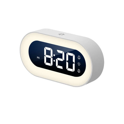 Wake Light Alarm Clock with USB-C Charging and Dimmable Night Light, Large LED Display
