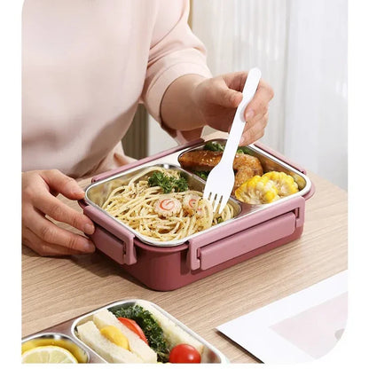 Stainless Steel Food Container with Vacuum Insulation and Leak Proof Lid, 12-Hour Heat Retention