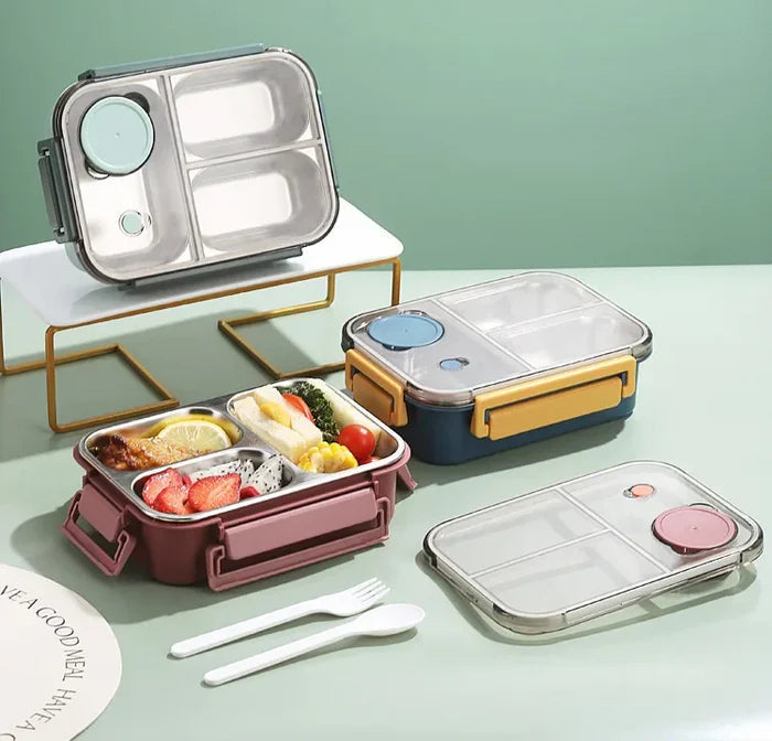 Stainless Steel Food Container with Vacuum Insulation and Leak Proof Lid, 12-Hour Heat Retention