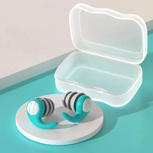 Reusable Silicone Earplugs with Contoured Fit and Noise Blocking
