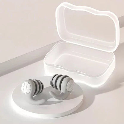Reusable Silicone Earplugs with Contoured Fit and Noise Blocking