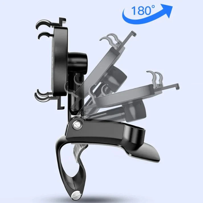 Dashboard Phone Mount with 360-Degree Rotation and Universal Grip Clasp