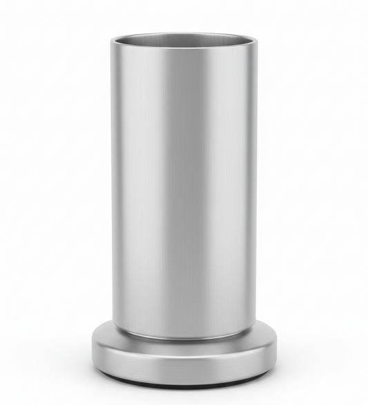 Tall Silver Tool Storage Cylinder