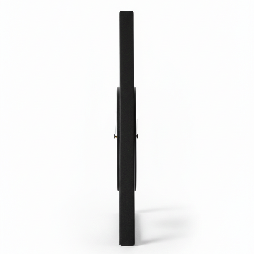 Triangular Black and White Modern Shelf Clock