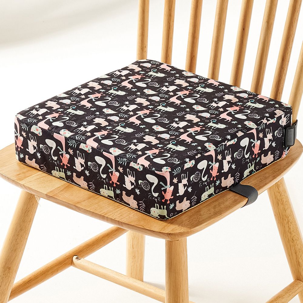 Adjustable Booster Seat with Detachable Washable Cover and Security Straps for Children