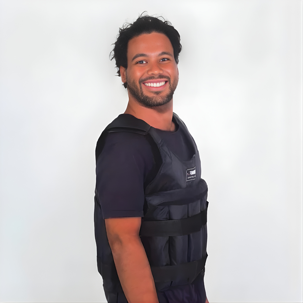 Adjustable Weighted Vest with Removable Pouches and Ergonomic Fit, Up to 110 Lb Capacity