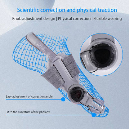 Adjustable Bunion Corrector with Silicone Cushioning and Heel Strap, Universal Size