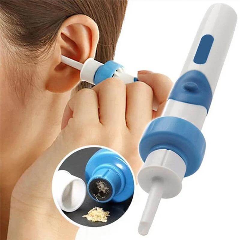 Ear Cleaner with Vibration Suction and Soft Silicone Tips, Compact Travel Size