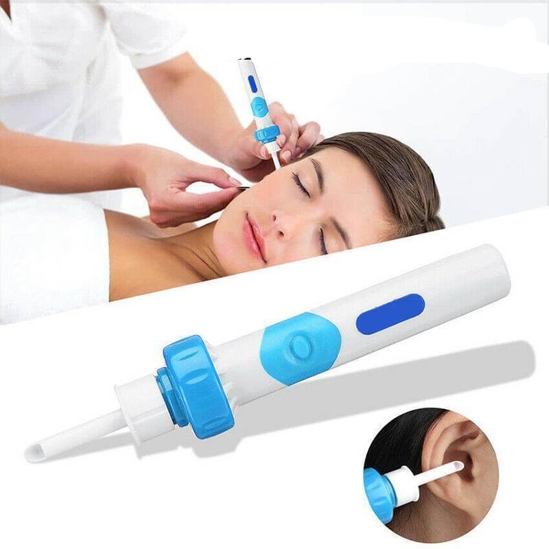 Ear Cleaner with Vibration Suction and Soft Silicone Tips, Compact Travel Size