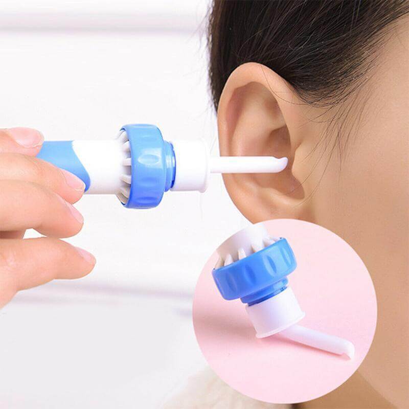 Ear Cleaner with Vibration Suction and Soft Silicone Tips, Compact Travel Size