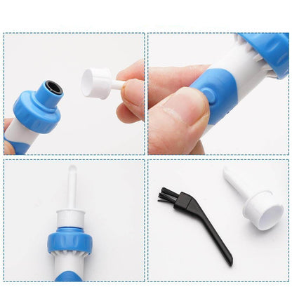 Ear Cleaner with Vibration Suction and Soft Silicone Tips, Compact Travel Size