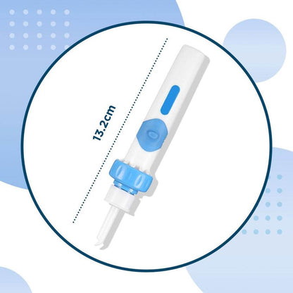 Ear Cleaner with Vibration Suction and Soft Silicone Tips, Compact Travel Size