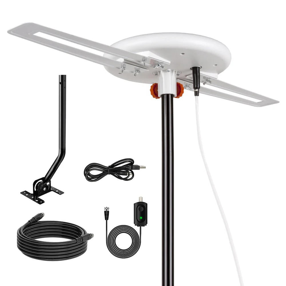 Digital HDTV Antenna with 360 Degree Reception and 40ft Cable, UHF VHF Signals