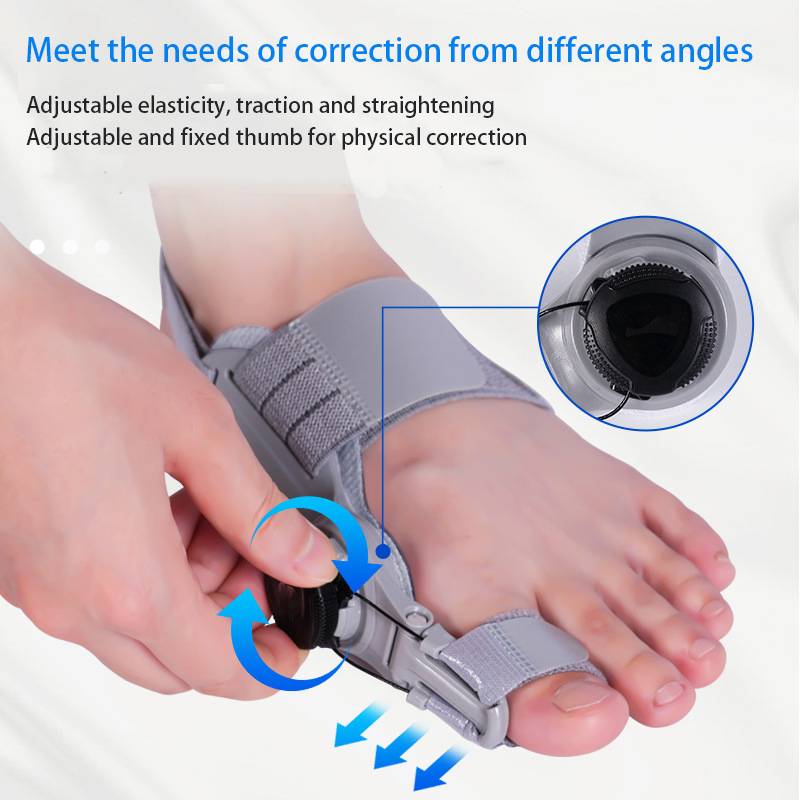 Adjustable Bunion Corrector with Silicone Cushioning and Heel Strap, Universal Size