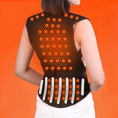 Magnetic Lower Back Support Brace with 108 Magnets and Infrared Heating, Detachable Neck Piece