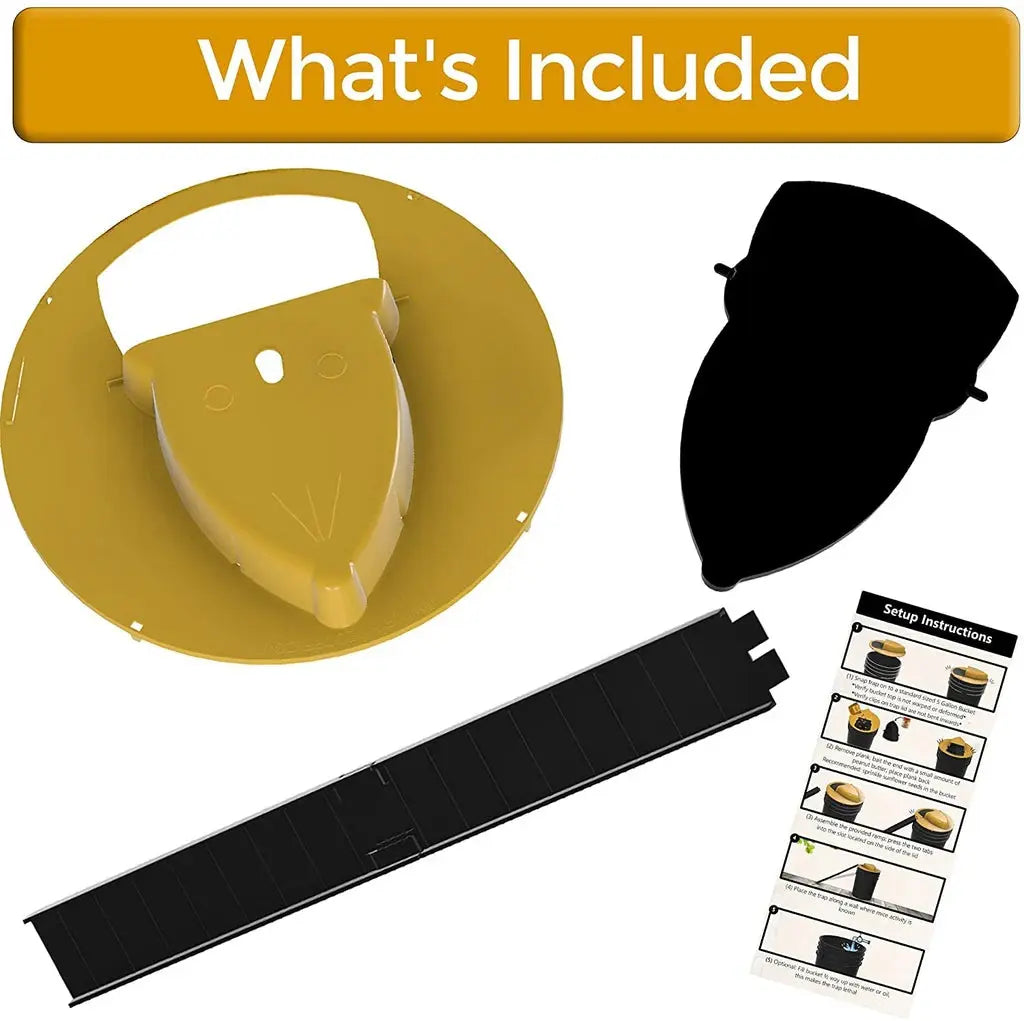 Flip Lid Bucket Mouse Trap marnetic