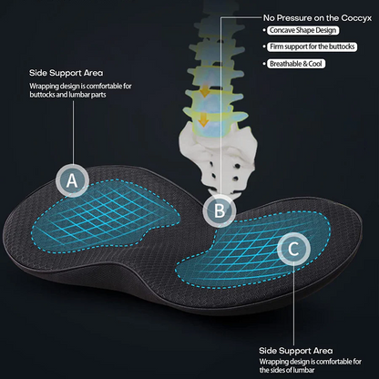 Car Seat Cushion with 3.5-Inch Height Boost and Contoured Memory Foam, Removable Cover