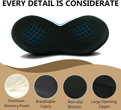 Car Seat Cushion with 3.5-Inch Height Boost and Contoured Memory Foam, Removable Cover