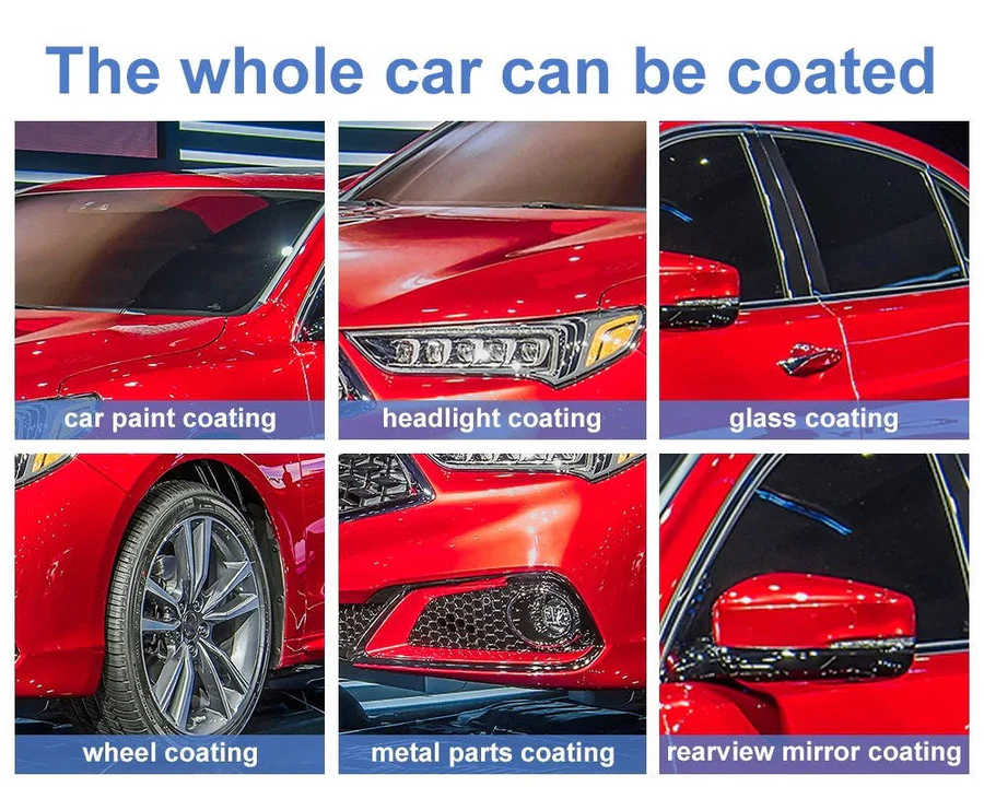 Ceramic Car Coating with Spray-On Application and Hydrophobic 12-Month Protection