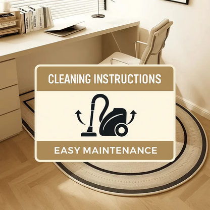Chair Floor Mat with Low-Pile Surface and Non-Slip Backing for Hardwood Floors